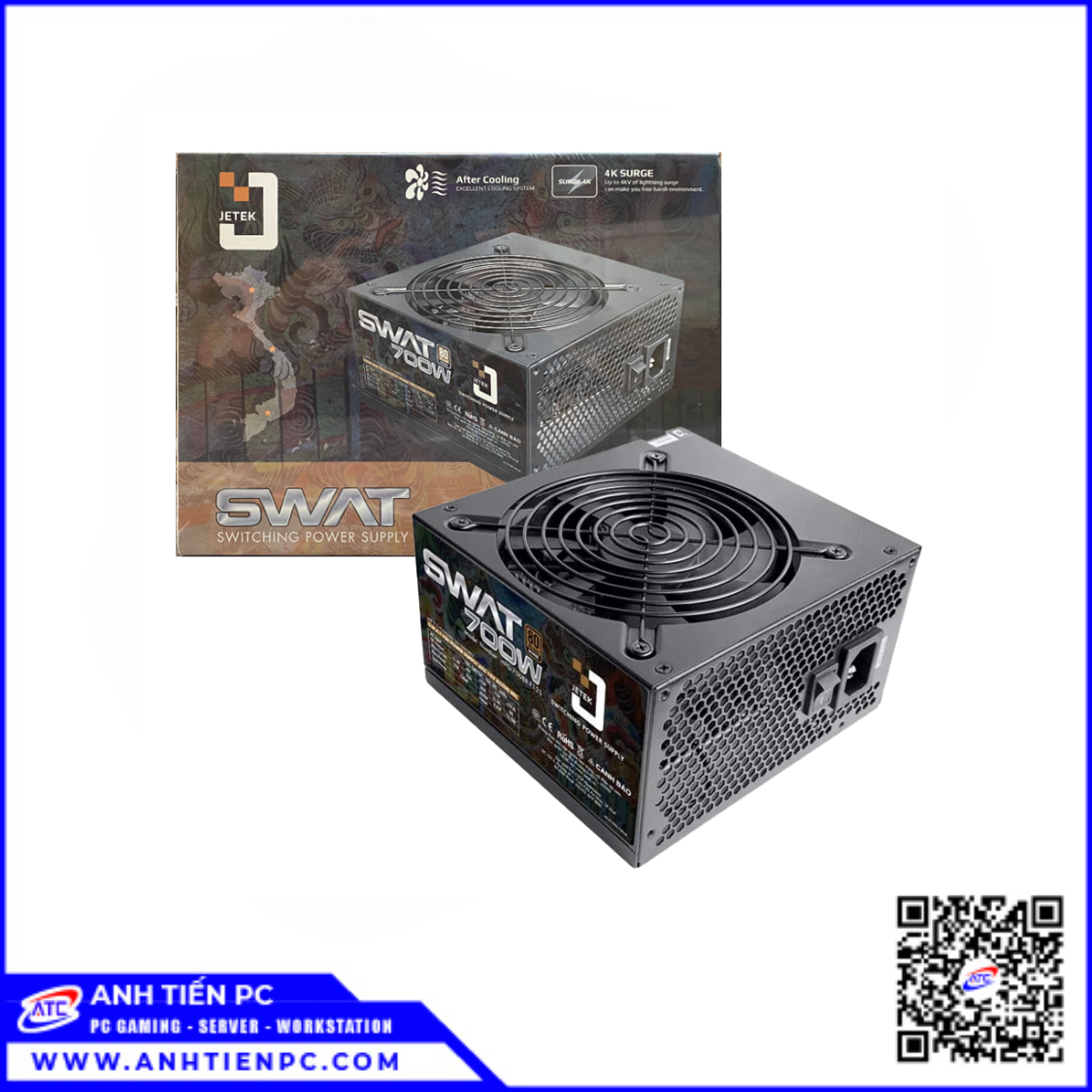 Nguồn Máy Tính Jetek Swat700 V2022 700w (80 Plus Bronze/Non Modular)