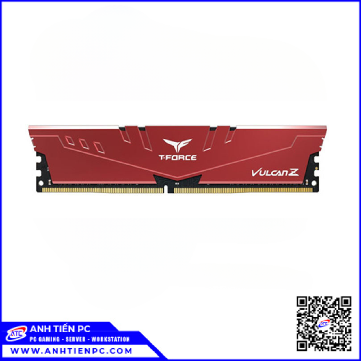 RAM PC TeamGroup Vulcan Z 1.35V Đỏ (Có Tản) (8GB, DDR4, Bus 3200 Mhz)