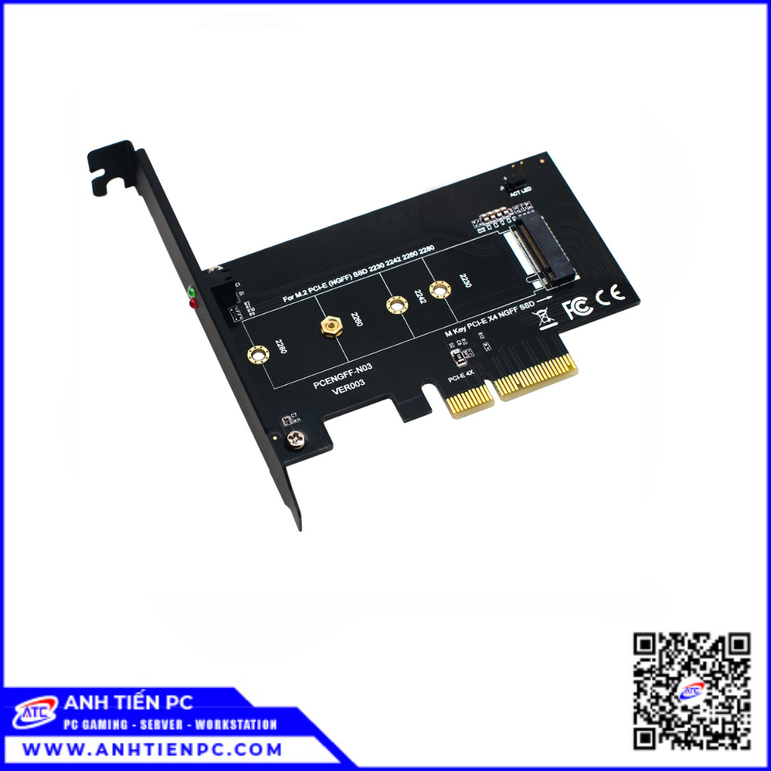 Adapter chuyển M2 sang PCIE (cắm khe card đồ họa, không hỗ trợ M.2 SATA) | Tray 