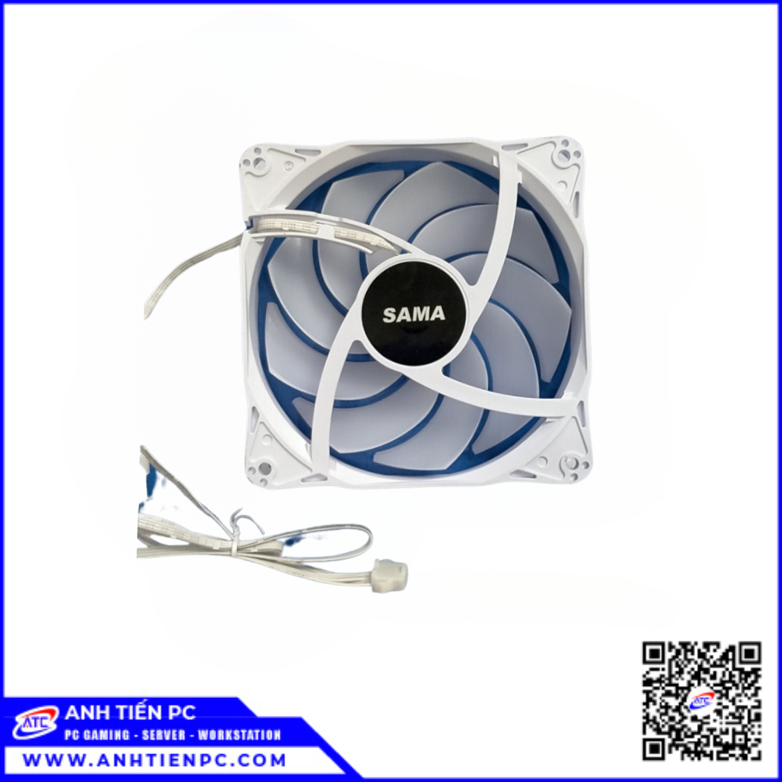 Fan Lắp Case  Sama 4503 ARGB White