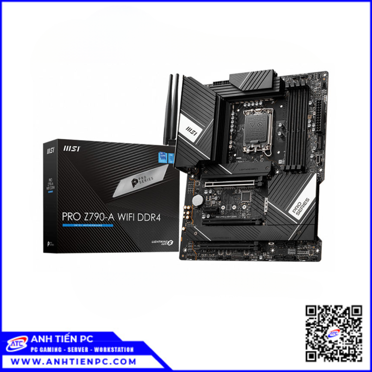 Mainboard MSI Z790-A Pro Wifi DDR4 (LGA 1700, Intel Z790, ATX. 4 Khe Ram)