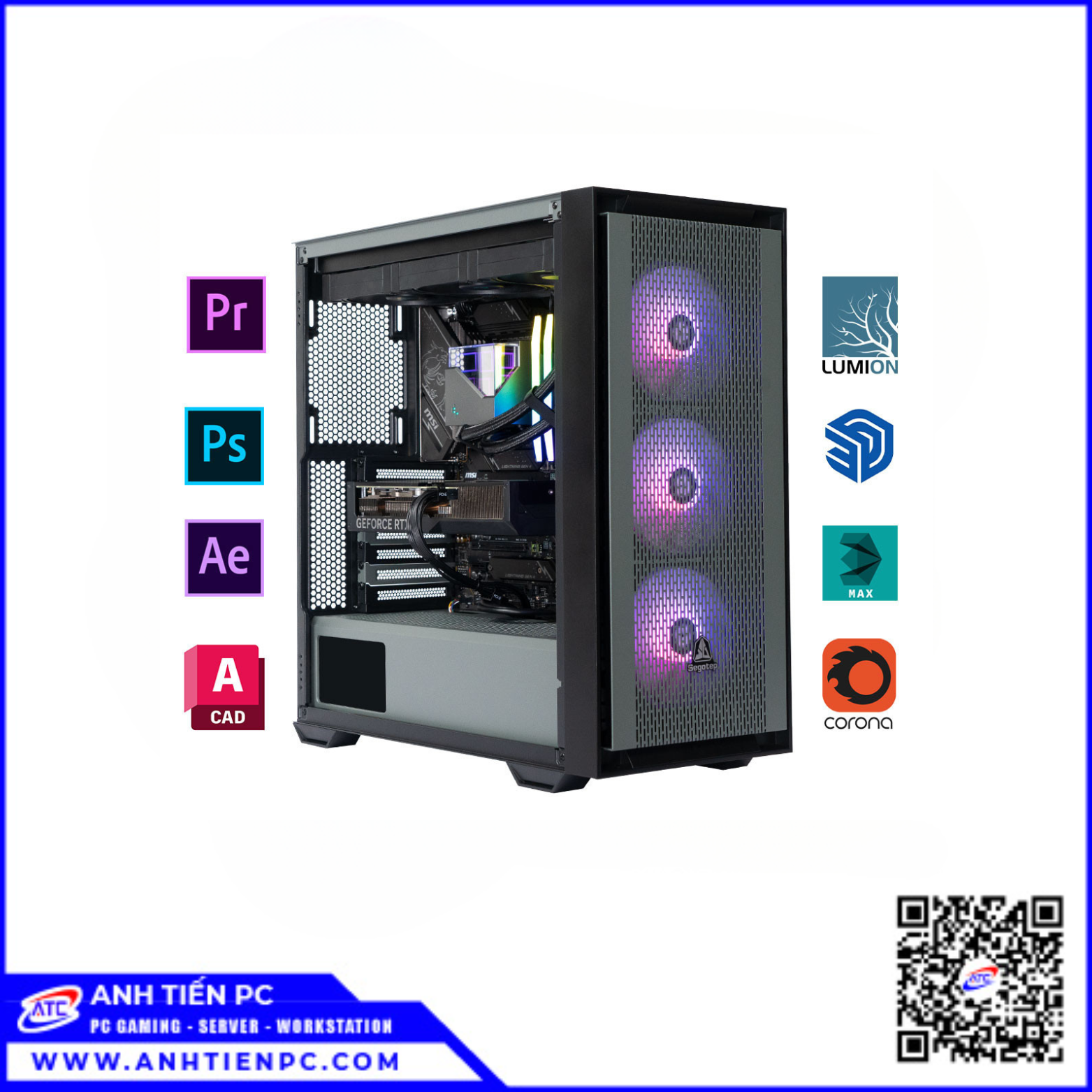 PC ĐỒ HOẠ -3D B760 66 | CPU I5 13400F| RAM 16GB | SSD 512GB | VGA 12GB 