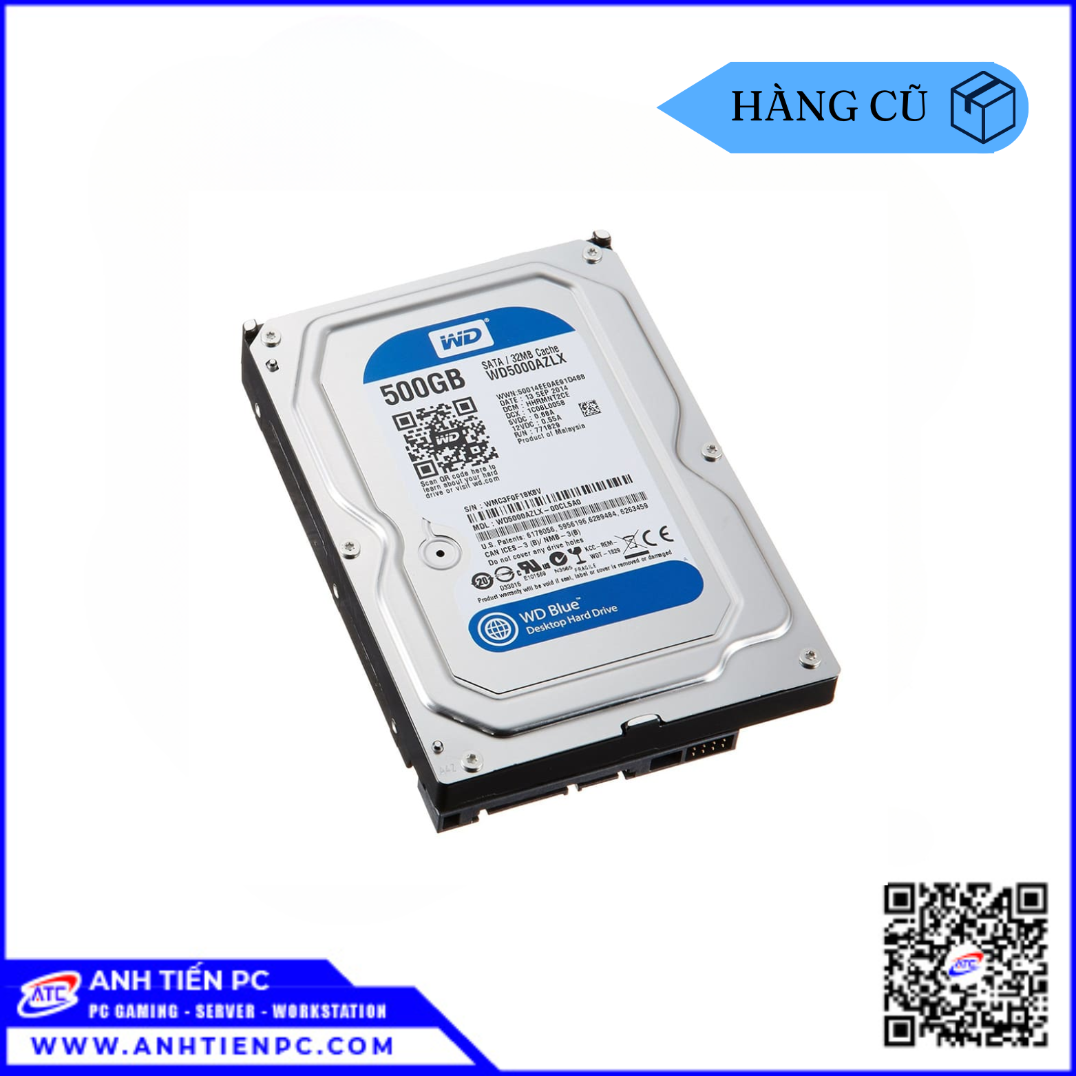 Ổ Cứng HDD 500GB Bóc Máy Seagate western Cũ 