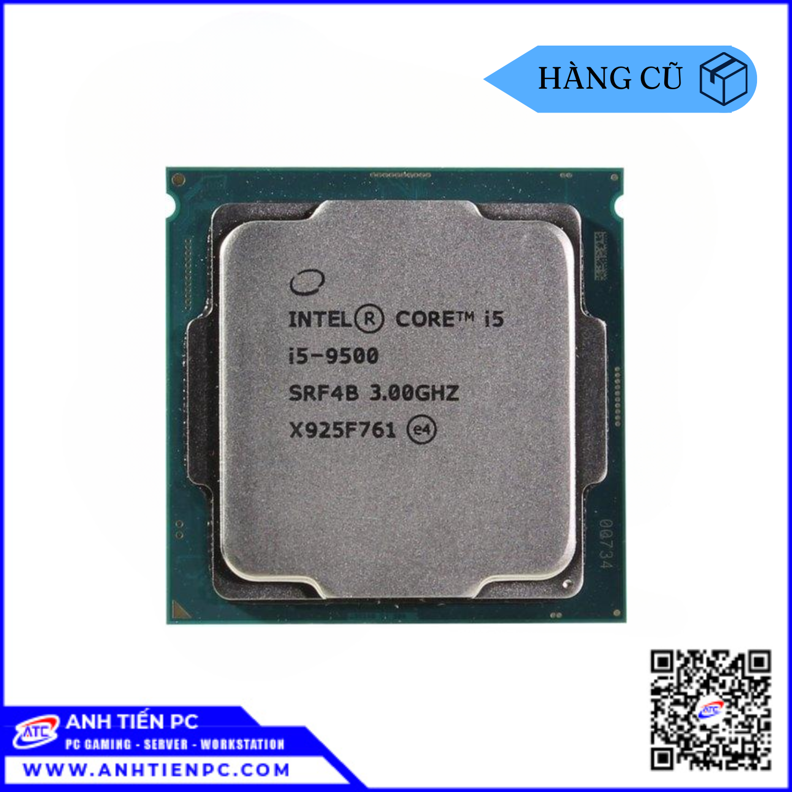 CPU Intel Core I5 9500 (4.40 GHz, 6 nhân 6 luồng, LGA 1151-v2) | Cũ