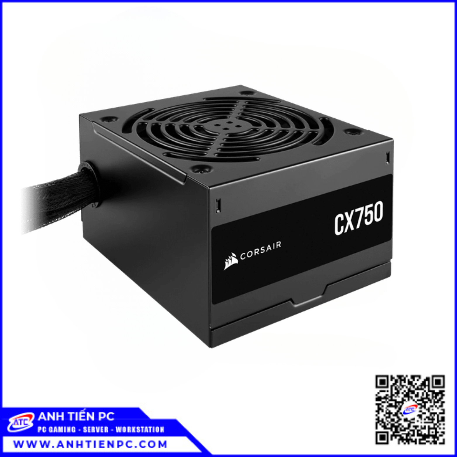 Nguồn Máy Tính Corsair CX750 (750W, 80Plus Bronze, Non Modular)