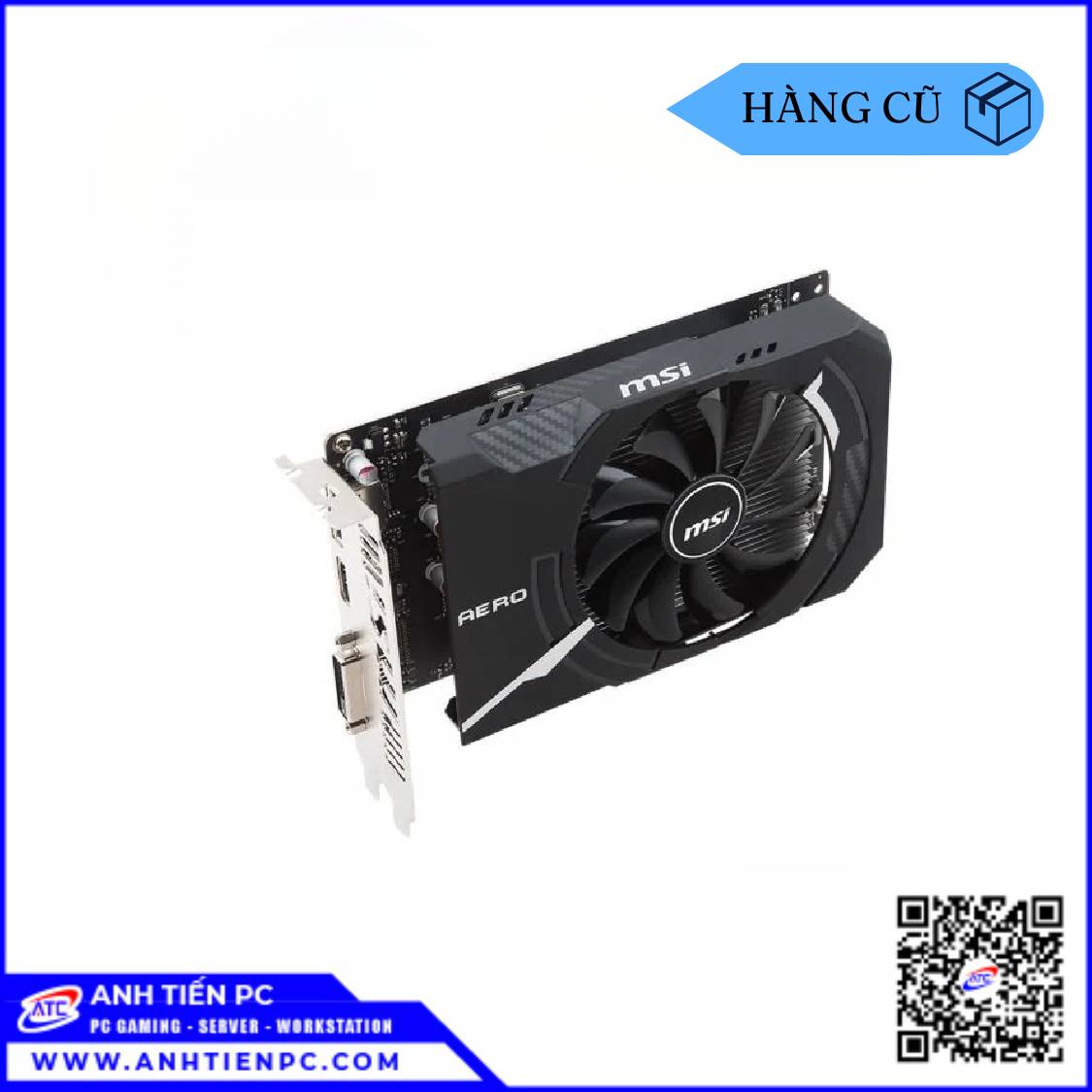 VGA MSI GTX 1050Ti 1Fan Đen (4GB, GDDR5, 128-bit) | Cũ