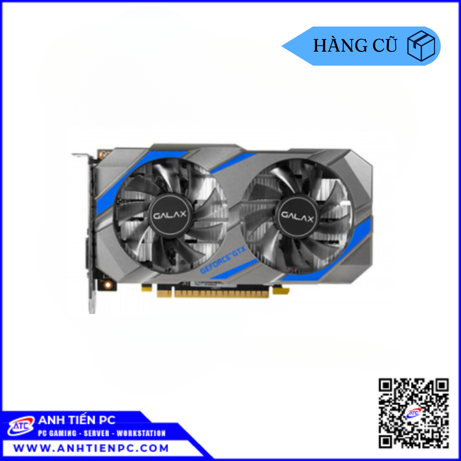 VGA Galax GTX 1050Ti 4GB 2Fan (4GB, GDDR5, 128 Bit, HDMI +DP) | Cũ