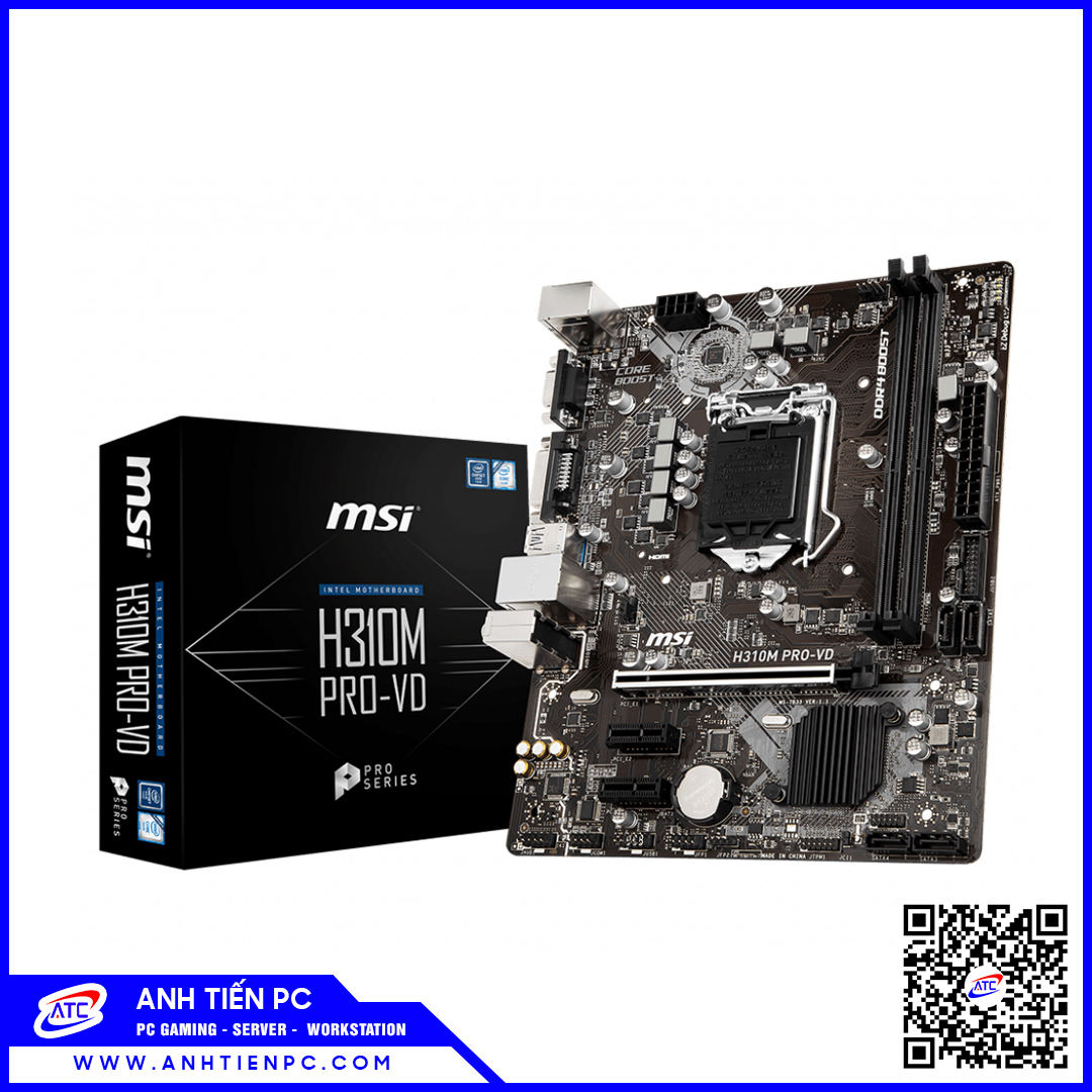 Mainboard MSI H310M PRO - VD (Intel H310, LGA 1151, M-ATX, 2 Khe Cắm Ram DDR4) 
